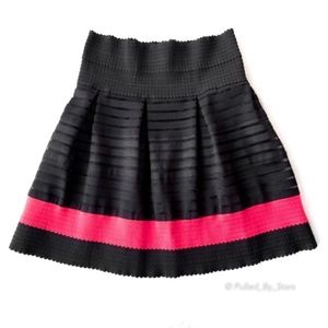 Hot Pink and Black Mini Skirt with Stretch